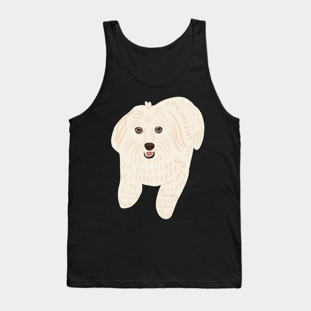 Cute Puppy Smiling Tank Top by PatternbyNOK